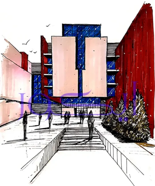 پروژههای طراحی فرانک رکوعی - ترکیب رنگ و فرم در اسکیس ماژیک شماره 07