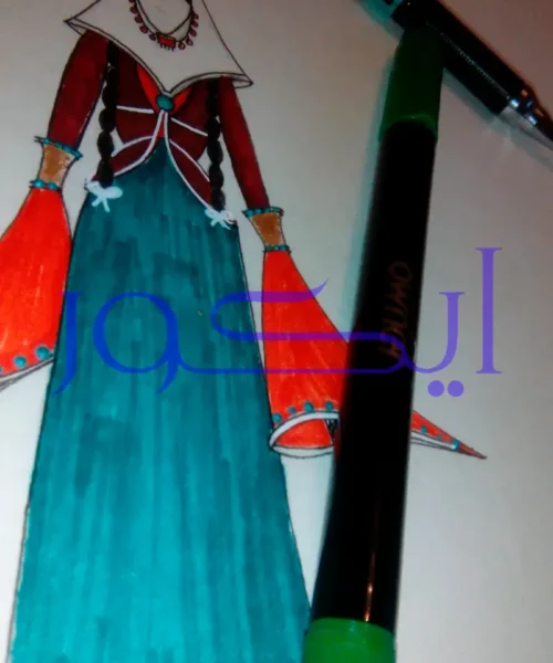 اسکیس طراحی لباس الهامگرفته از معماری در پروژههای طراحی فرانک رکوعی