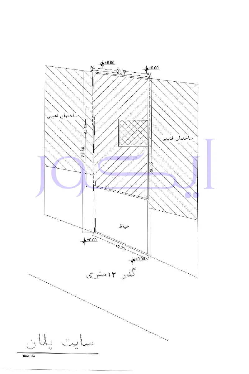 سایت پلان در طراحی پروژه مسکونی معماری فرانک رکوعی – تهران، ونک