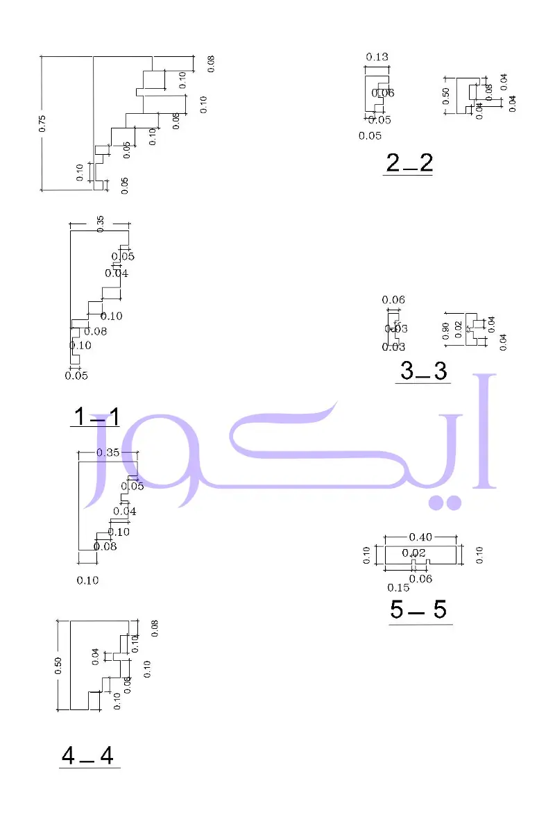دیتایل اجرایی پروژه معماری سایت اموزشی ایکور