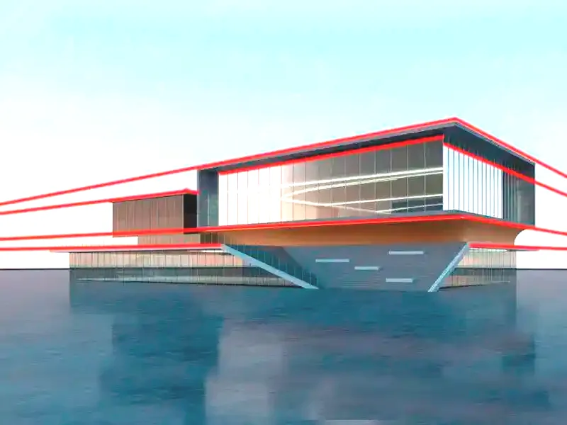 آموزش پرسپکتیو 2 نقطه ای در سایت معماری ایکور